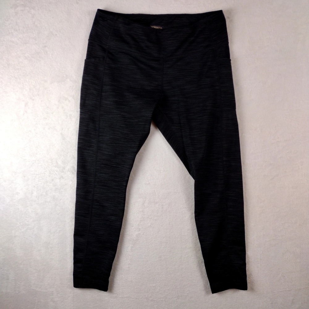 Mondetta Performance Luxury Space Dye Leggings Charcoal Grey XL Pockets